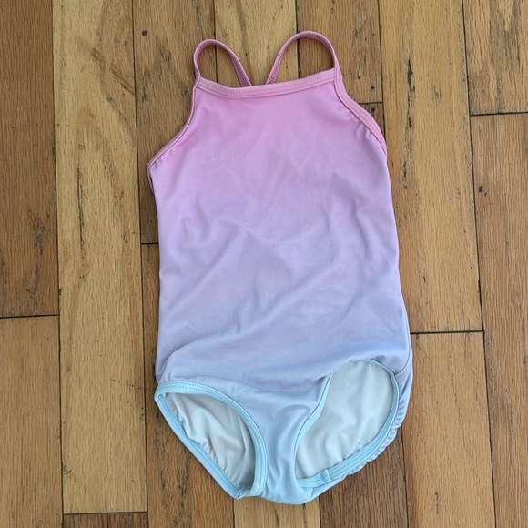 Hanna Andersson | Gradient Swimsuit | Blue/Lavender/Pink | Bow Detail | Size 3T - Picture 1 of 4